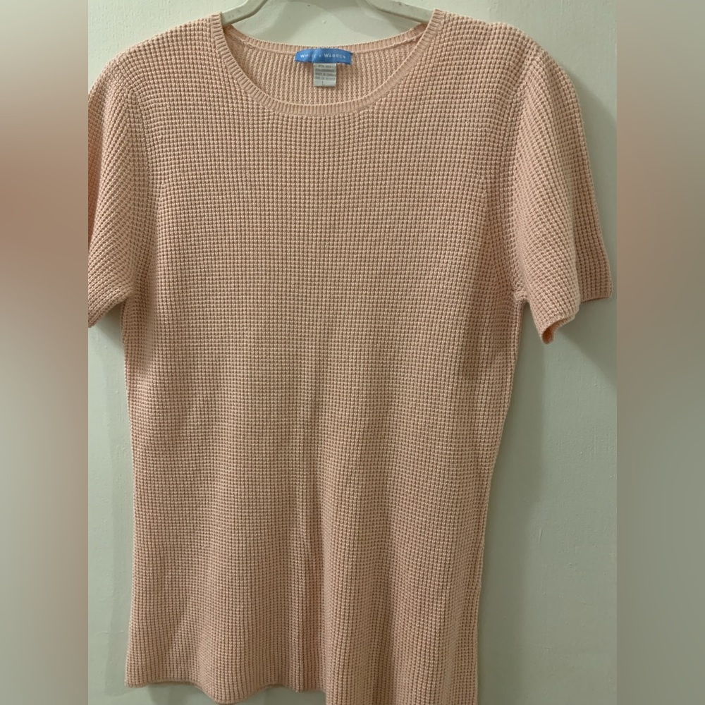 White+Warren women’s short sleeve lightweight spring pastel preppy size Large - Picture 3 of 7